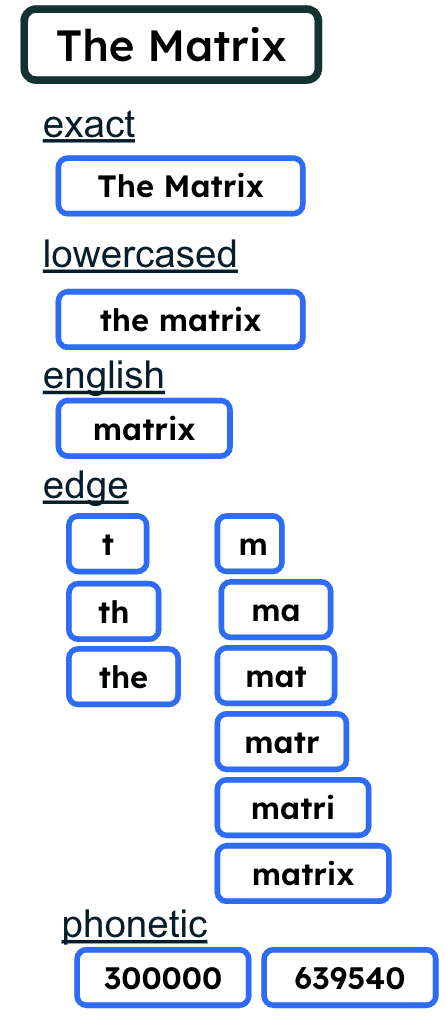 Multiple indexing strategies